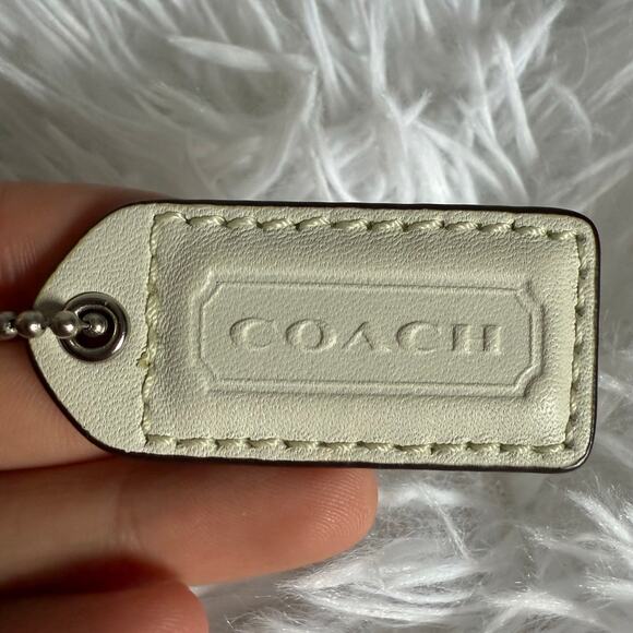 1.5" y2k COACH Vintage Fob Bag Charm Hang tag Hangtag - Picture 1 of 2